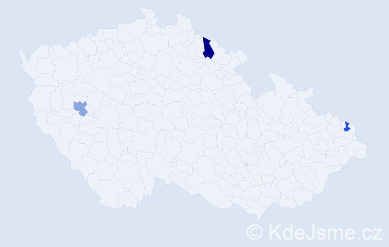 Příjmení: 'Iwanowicz', počet výskytů 3 v celé ČR