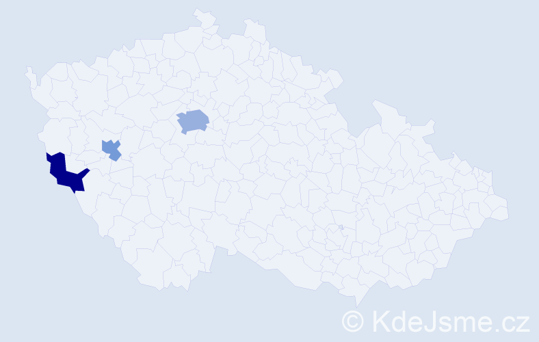 Příjmení: 'Mclean', počet výskytů 5 v celé ČR