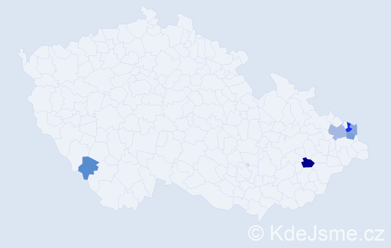 Příjmení: 'Stablová', počet výskytů 16 v celé ČR