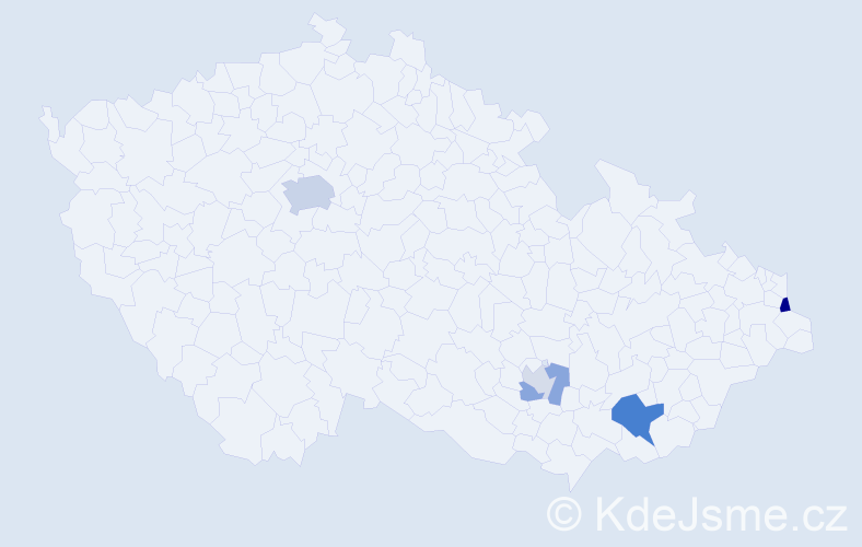 Příjmení: 'Klimoszová', počet výskytů 11 v celé ČR