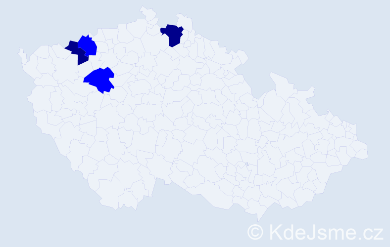 Příjmení: 'Gasperová', počet výskytů 6 v celé ČR