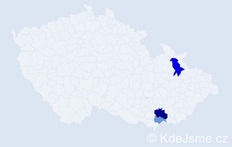 Příjmení: 'Šohajdová', počet výskytů 10 v celé ČR