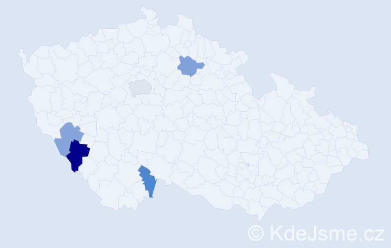 Příjmení: 'Ciprýn', počet výskytů 7 v celé ČR