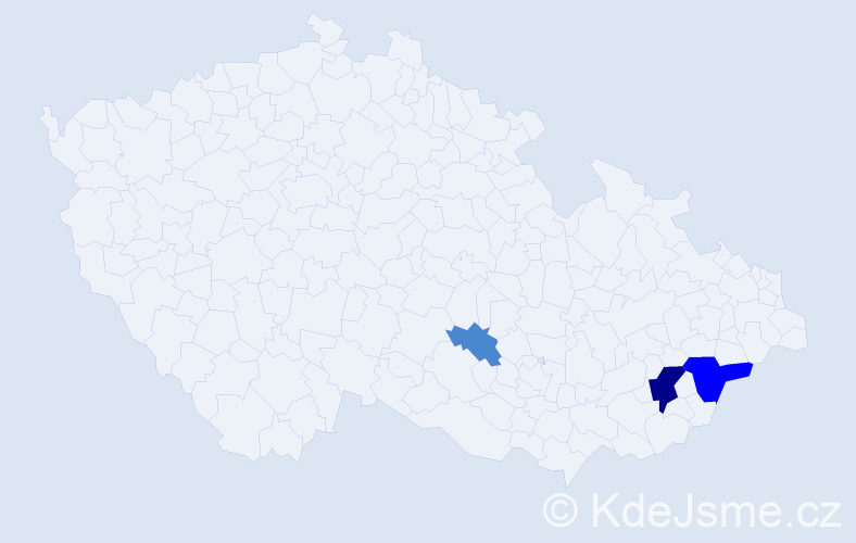 Příjmení: 'Sagánková', počet výskytů 6 v celé ČR