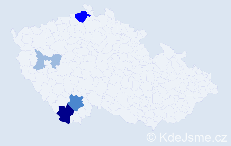 Příjmení: 'Watzko', počet výskytů 12 v celé ČR