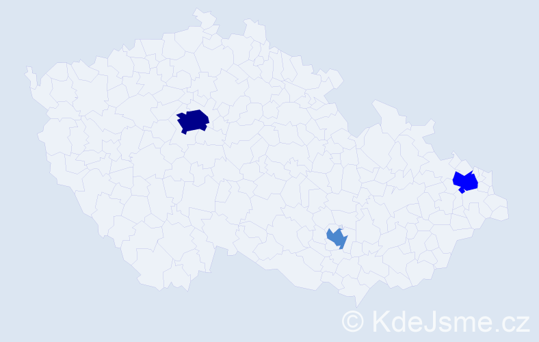 Příjmení: 'Glingar', počet výskytů 6 v celé ČR
