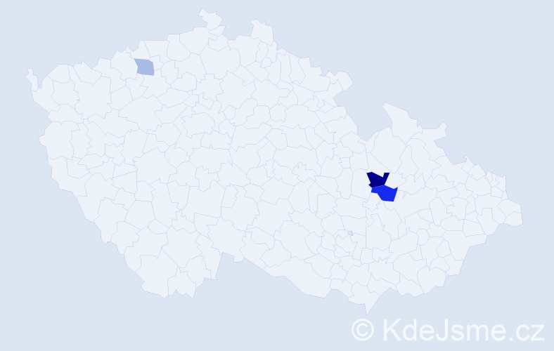 Příjmení: 'Řmotová', počet výskytů 22 v celé ČR