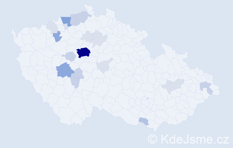 Příjmení: 'Weigert', počet výskytů 60 v celé ČR