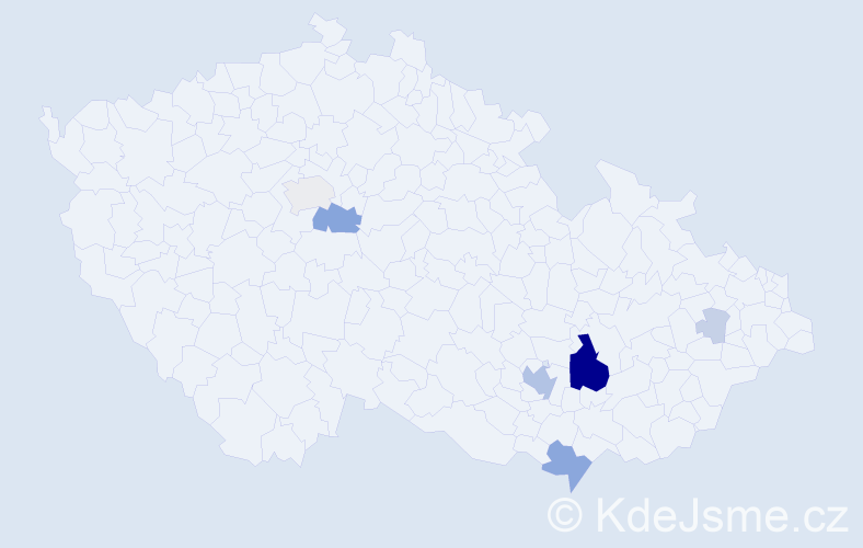 Příjmení: 'Foltánek', počet výskytů 28 v celé ČR