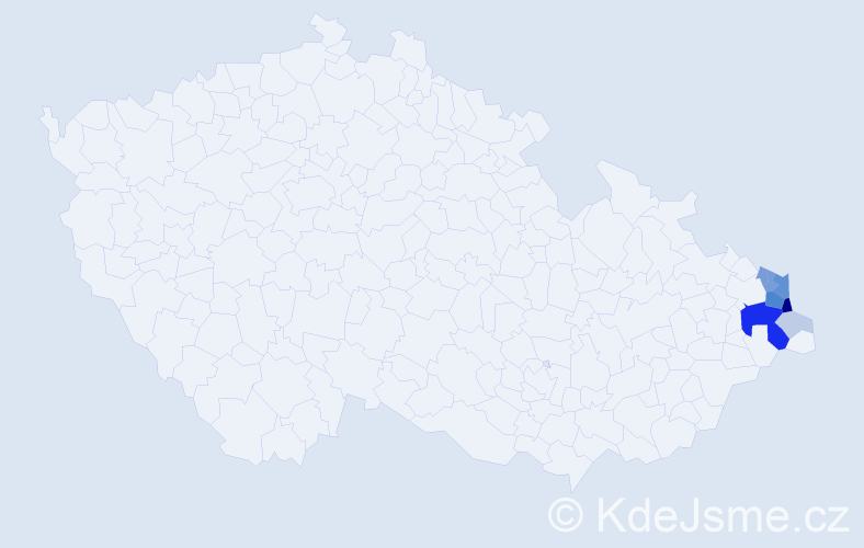 Příjmení: 'Wrublová', počet výskytů 33 v celé ČR