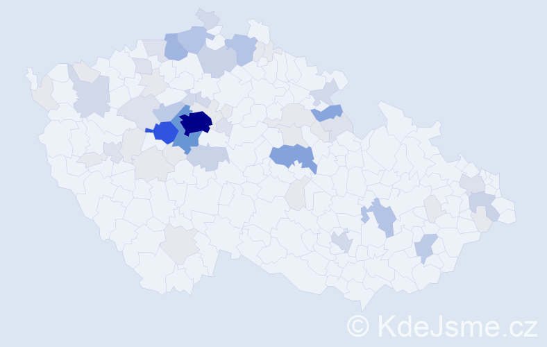 Příjmení: 'Čepelová', počet výskytů 218 v celé ČR