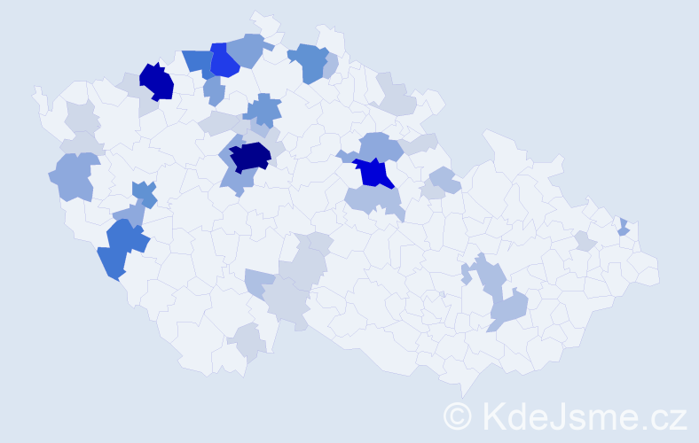 Příjmení: 'Virtová', počet výskytů 136 v celé ČR