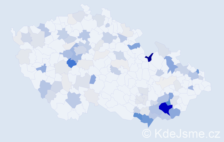 Příjmení: 'Snopek', počet výskytů 429 v celé ČR