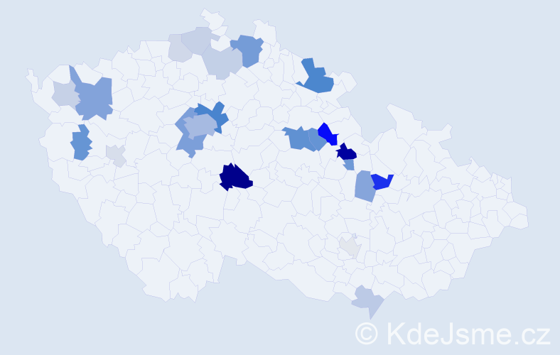 Příjmení: 'Hainzová', počet výskytů 69 v celé ČR