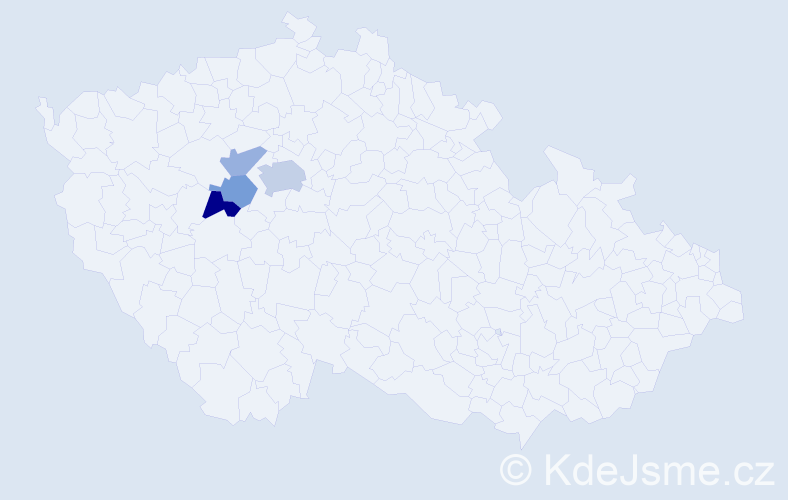 Příjmení: 'Chuchlerová', počet výskytů 22 v celé ČR