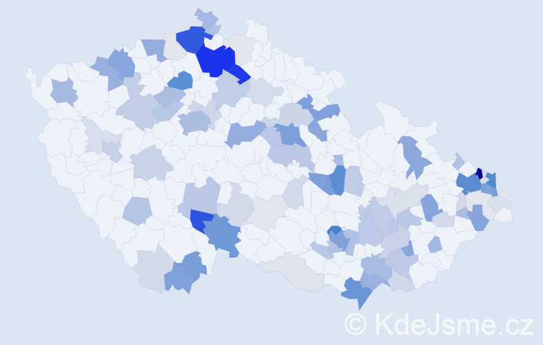 Příjmení: 'Pollák', počet výskytů 333 v celé ČR