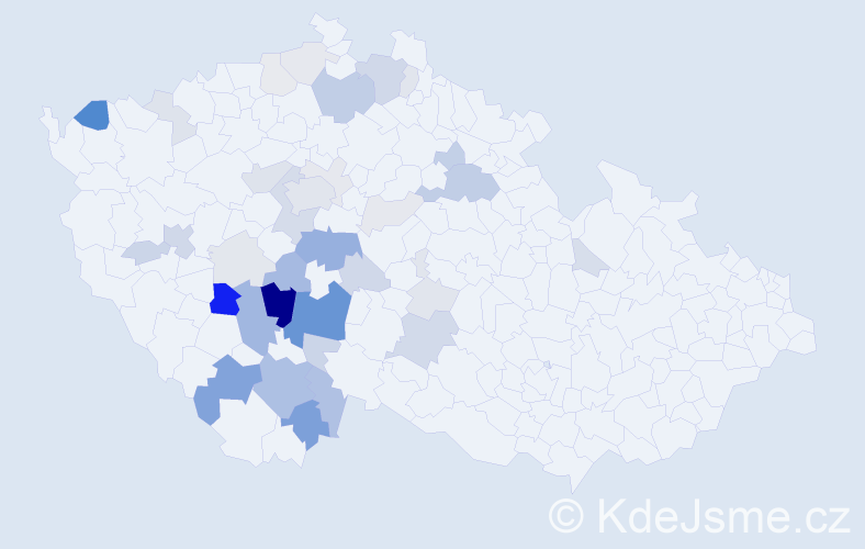 Příjmení: 'Cmuntová', počet výskytů 121 v celé ČR