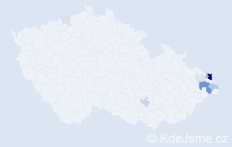 Příjmení: 'Musiolek', počet výskytů 46 v celé ČR