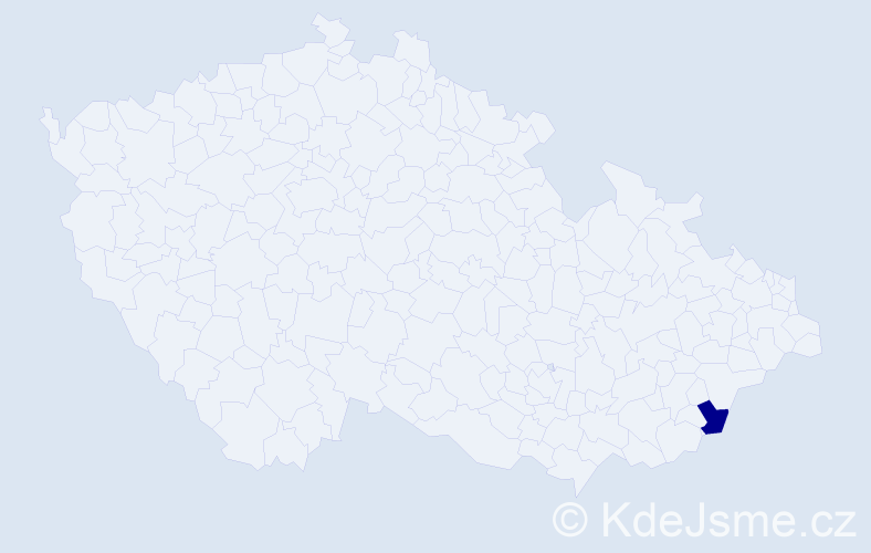 Příjmení: 'Čurečková', počet výskytů 9 v celé ČR