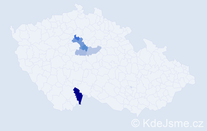 Příjmení: 'Masluková', počet výskytů 11 v celé ČR