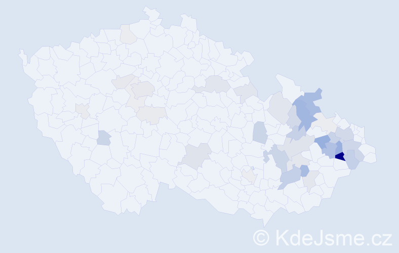 Příjmení: 'Makový', počet výskytů 131 v celé ČR