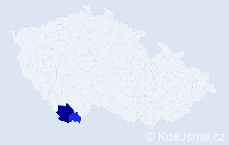 Příjmení: 'Kiedrowski', počet výskytů 4 v celé ČR