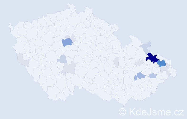Příjmení: 'Volkmer', počet výskytů 62 v celé ČR