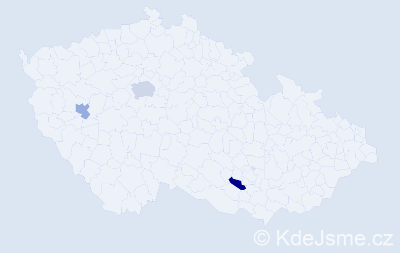 Příjmení: 'Tehlivets', počet výskytů 4 v celé ČR