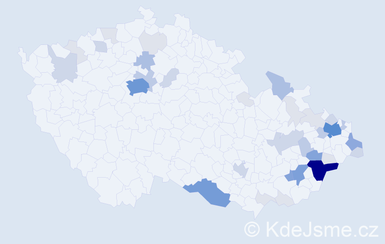 Příjmení: 'Sekulová', počet výskytů 137 v celé ČR