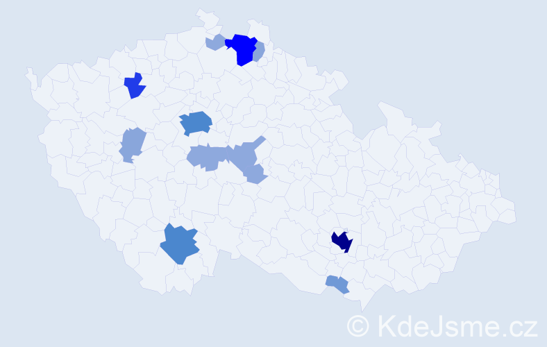 Příjmení: 'Drchal', počet výskytů 41 v celé ČR