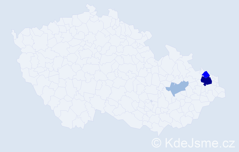 Příjmení: 'Manczal', počet výskytů 8 v celé ČR