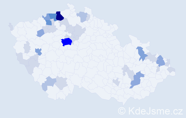 Příjmení: 'Sendreiová', počet výskytů 95 v celé ČR