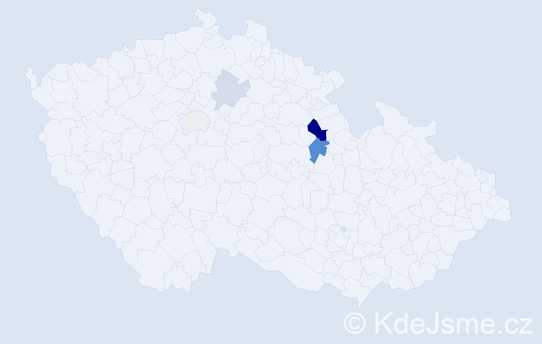 Příjmení: 'Potštejnský', počet výskytů 10 v celé ČR