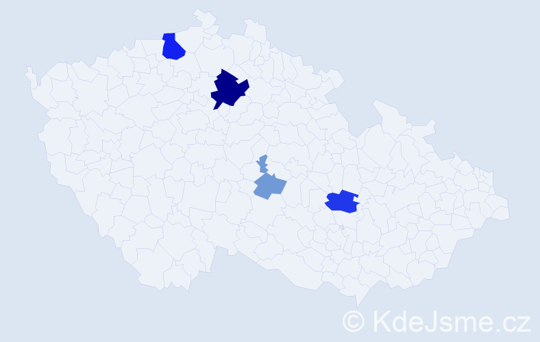 Příjmení: 'Kahule', počet výskytů 12 v celé ČR