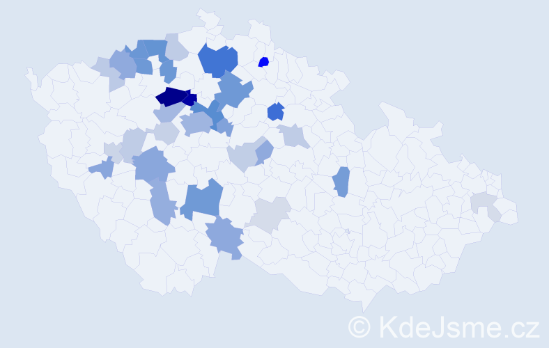 Příjmení: 'Srbková', počet výskytů 114 v celé ČR