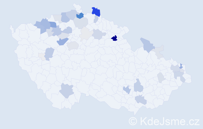 Příjmení: 'Goroľ', počet výskytů 158 v celé ČR