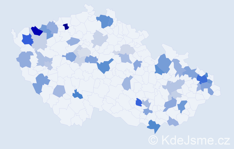 Příjmení: 'Marcinková', počet výskytů 112 v celé ČR