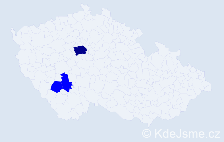 Příjmení: 'Wálová', počet výskytů 4 v celé ČR