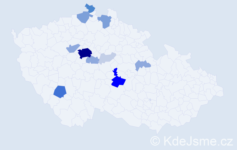 Příjmení: 'Krenková', počet výskytů 45 v celé ČR