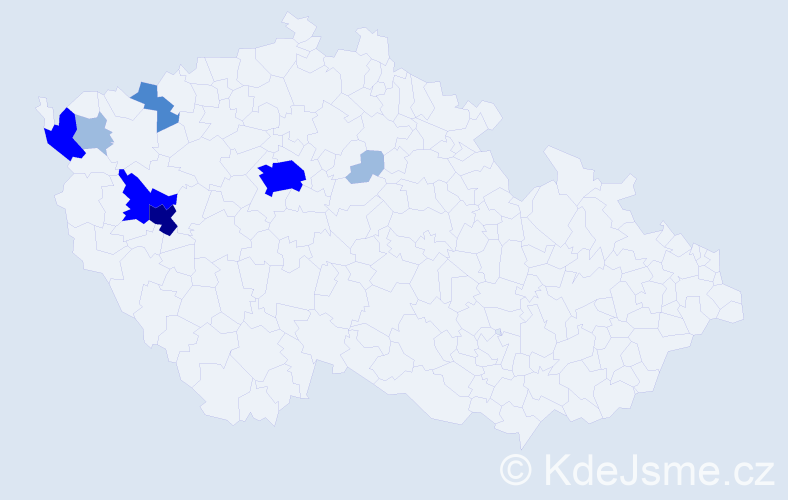 Příjmení: 'Vochoc', počet výskytů 17 v celé ČR