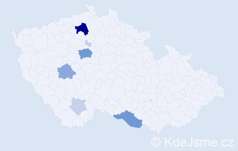 Příjmení: 'Kloubská', počet výskytů 24 v celé ČR