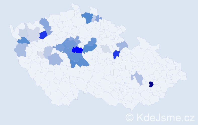 Příjmení: 'Líznerová', počet výskytů 113 v celé ČR