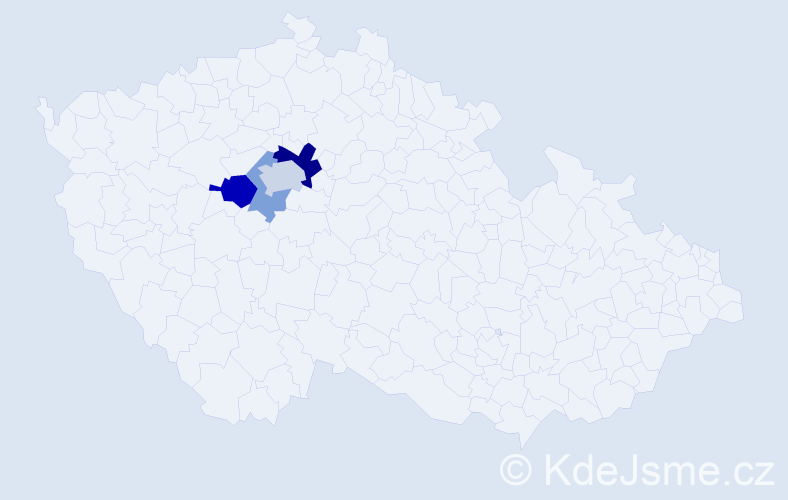 Příjmení: 'Kolmer', počet výskytů 8 v celé ČR