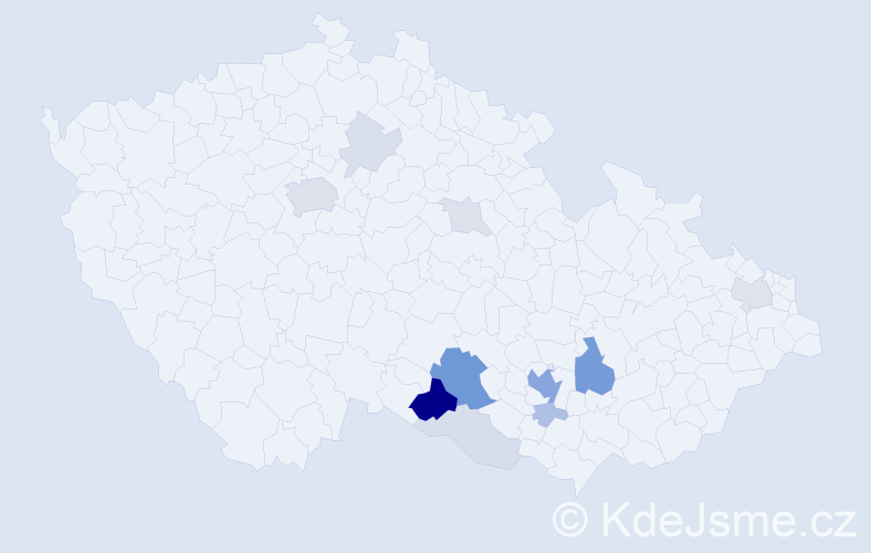 Příjmení: 'Mittner', počet výskytů 42 v celé ČR