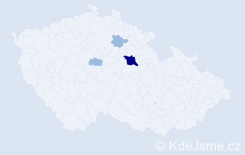 Příjmení: 'Moti', počet výskytů 6 v celé ČR