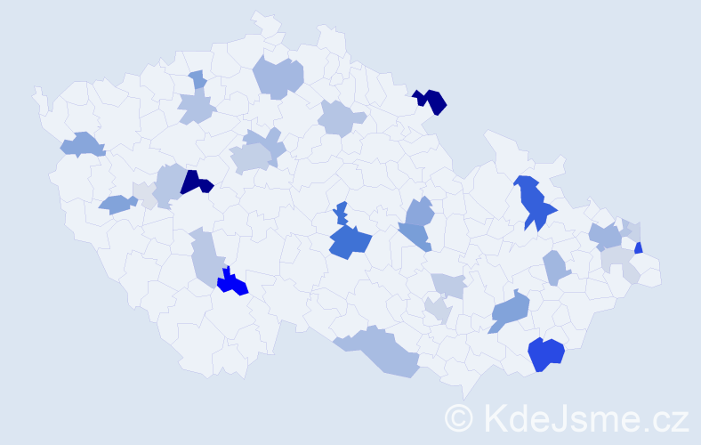 Příjmení: 'Líška', počet výskytů 72 v celé ČR