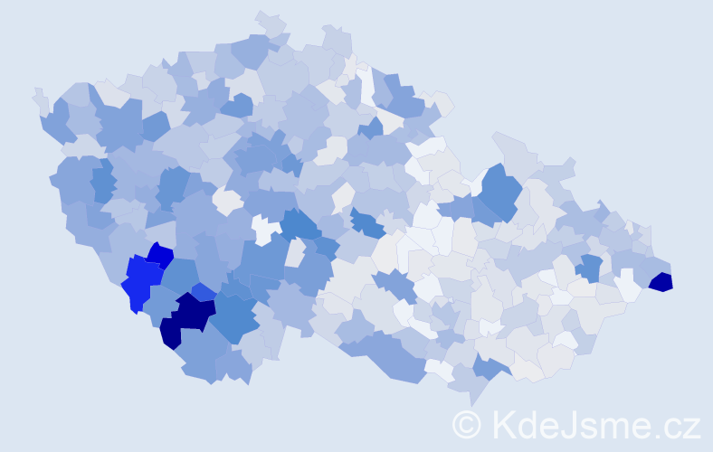 Příjmení: 'Turek', počet výskytů 3071 v celé ČR