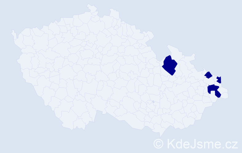 Příjmení: 'Atanasovský', počet výskytů 4 v celé ČR