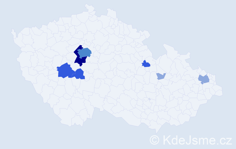 Příjmení: 'Cifrainová', počet výskytů 18 v celé ČR