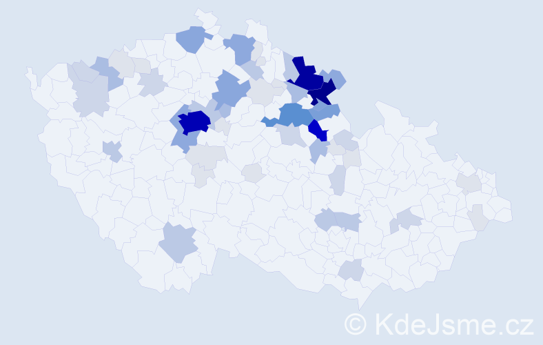 Příjmení: 'Čepelka', počet výskytů 227 v celé ČR